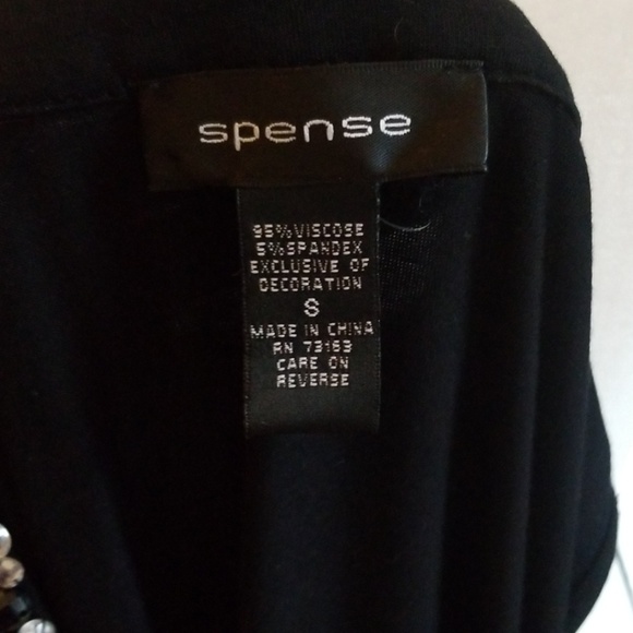 Black halter shirt with rhinestone detail at neck - Picture 4 of 4